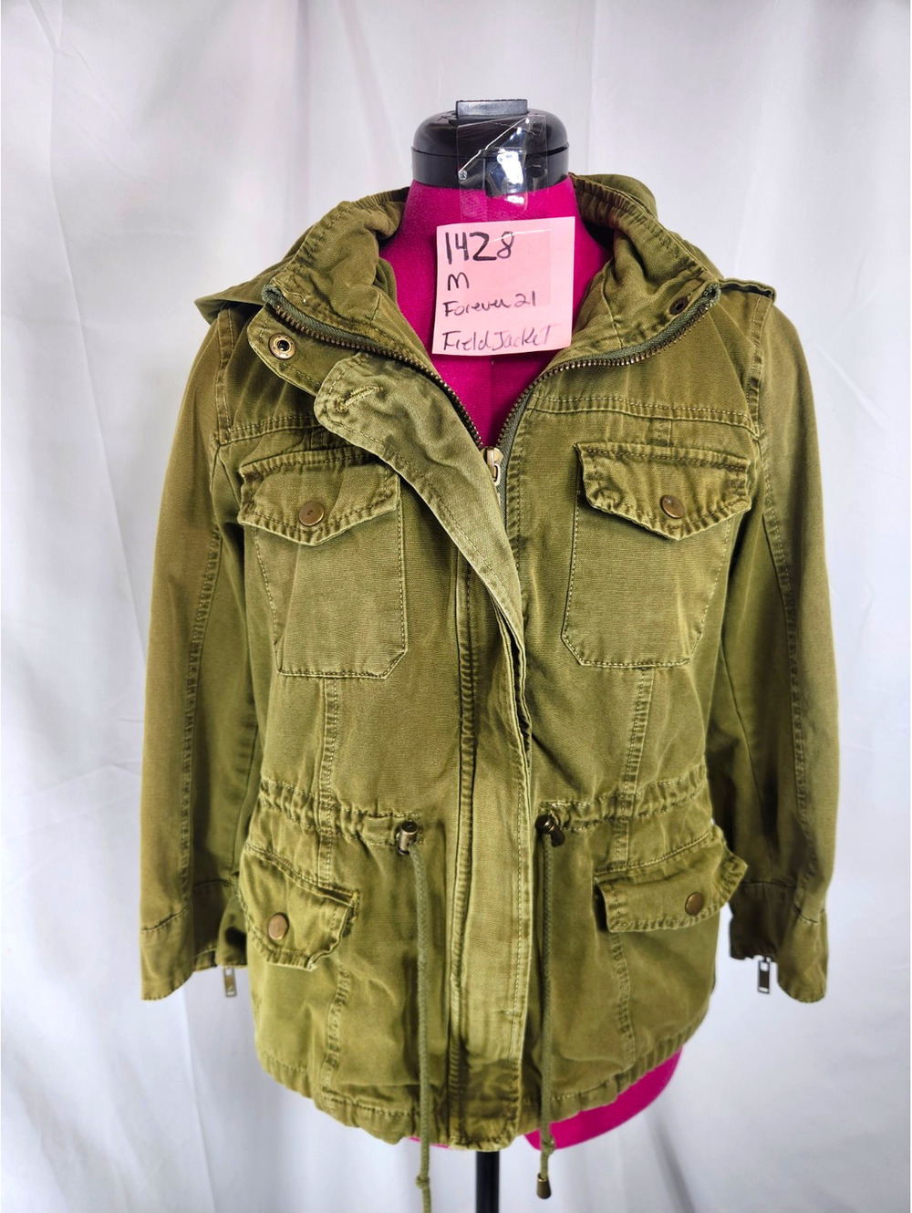 Forever 21 Olive Green Utility Field Jacket Size M NWOT